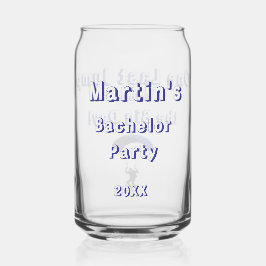Skydiving Bachelor Party Grappig Avontuur Thema Blikvorm Glas