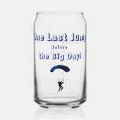 Skydiving Bachelor Party Grappig Avontuur Thema Blikvorm Glas (Achterkant)