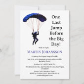 Skydiving Bachelor Party Grappig Avontuur Thema Kaart (Voorkant)