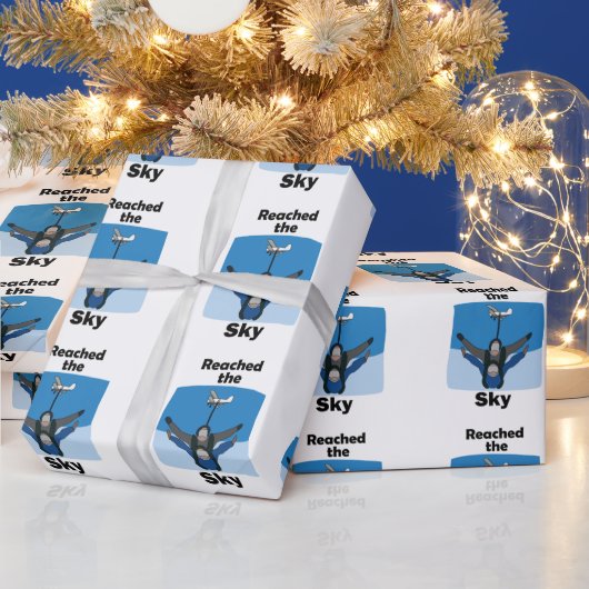 Skydiving Bereikte De Hemel Skydiver Cadeaupapier (Feestdagen)