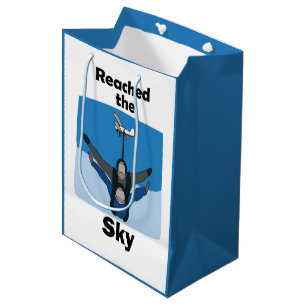 Skydiving Bereikte De Hemel Skydiver Verjaardag Medium Cadeauzakje