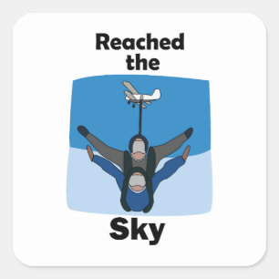 Skydiving Bereikte De Hemel Skydiver Verjaardag Vierkante Sticker