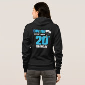 Skydiving Birthday - 20th - First Time Skydiving Hoodie (Achterkant volledig)