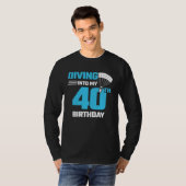 Skydiving Birthday - 40th - First Time Skydiving T-shirt (Voorkant volledig)