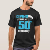 Skydiving Birthday - 50th - First Time Skydiving T-shirt (Voorkant)