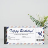 Skydiving Birthday Gift Ticket Voucher Certificate (Staand voorkant)