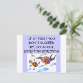 SKYDIVING BRIEFKAART (Staand voorkant)