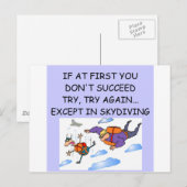 SKYDIVING BRIEFKAART (Voorkant / Achterkant)