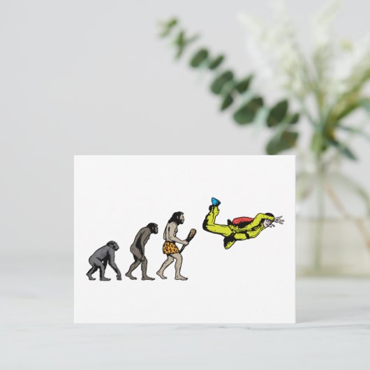 Skydiving Briefkaart (Staand voorkant)