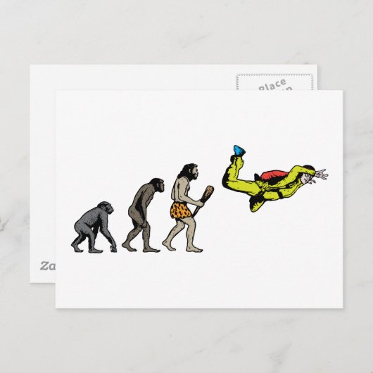 Skydiving Briefkaart (Voorkant / Achterkant)