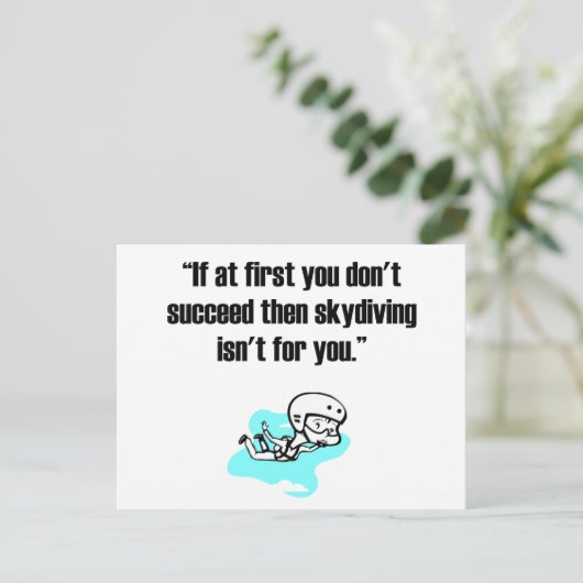 Skydiving Briefkaart (Staand voorkant)