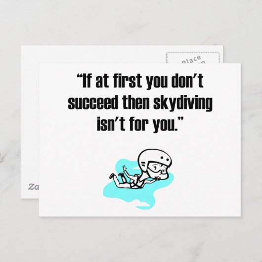 Skydiving Briefkaart (Voorkant / Achterkant)