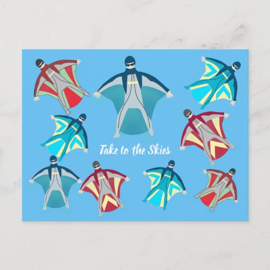 Skydiving Briefkaart (Voorkant)