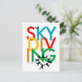 Skydiving Briefkaart (Staand voorkant)