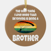Skydiving Brother Skydiver Sibling Retro Sunset Keramisch Ornament (Voorkant)