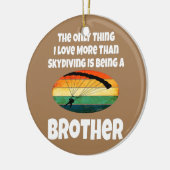 Skydiving Brother Skydiver Sibling Retro Sunset Keramisch Ornament (Links)