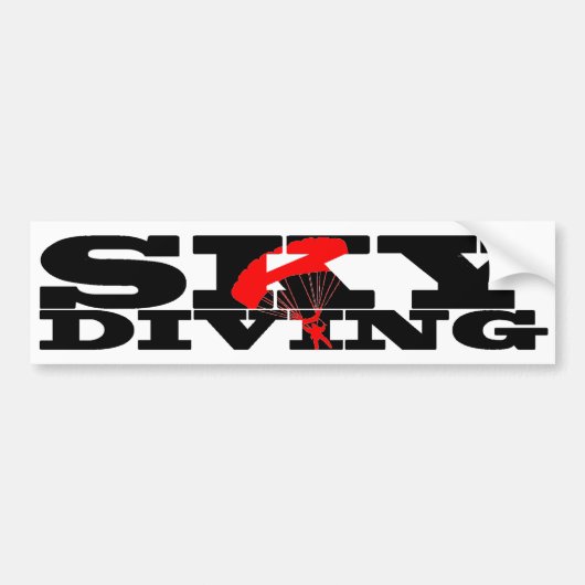 Skydiving Bumpersticker (Voorkant)