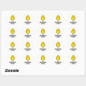 Skydiving Chick Ronde Sticker (Vel)