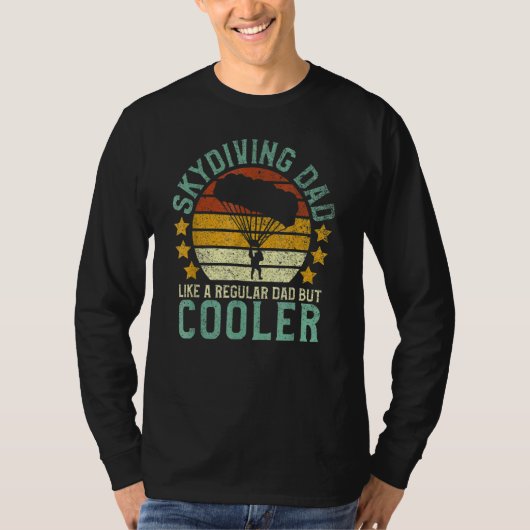 Skydiving Dad Parachuting Skydiver Vaderdag T-shirt (Voorkant)