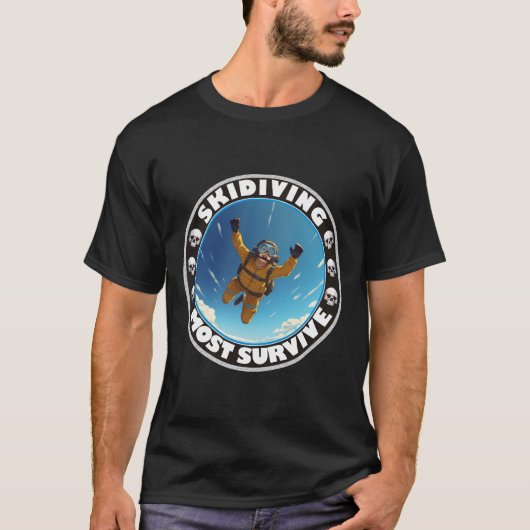Skydiving - De meeste overleven T-shirt (Voorkant)