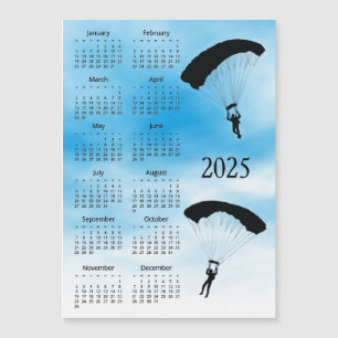 Skydiving Design 2025 Kalender Magnetische Kaart