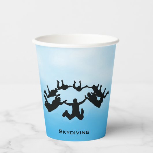 Skydiving Design Cup Papieren Bekers (Voorkant)