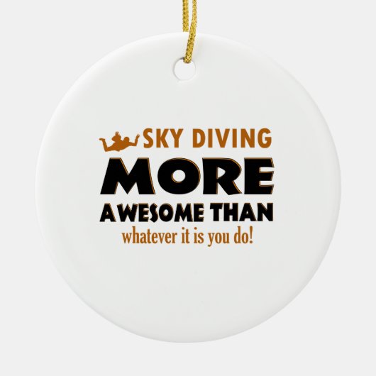 Skydiving design keramisch ornament (Voorkant)