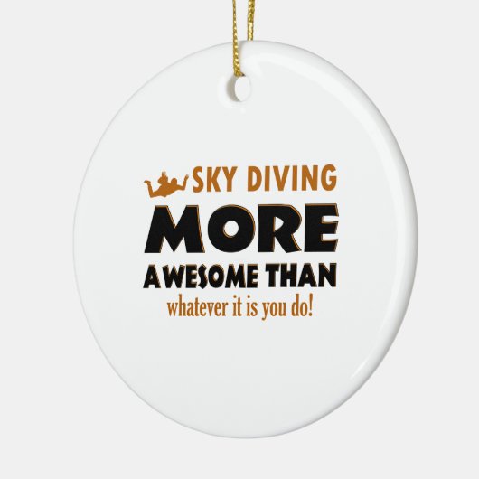 Skydiving design keramisch ornament (Links)