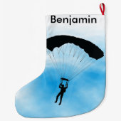 Skydiving Design Large kerststop Grote Kerstsok (Achterkant)