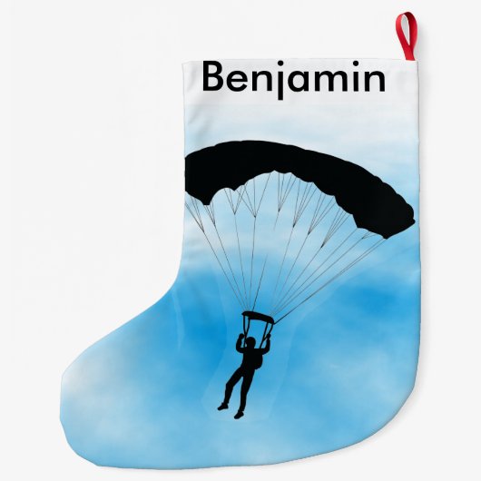 Skydiving Design Large kerststop Grote Kerstsok (Achterkant)