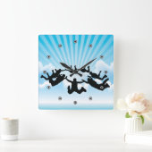 Skydiving Design Wall klok (Huis)