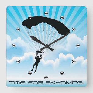 Skydiving Design Wall klok
