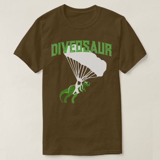 Skydiving Dinosaur Prehistoric Parachutist Gift T-shirt (Design voorkant)