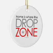 Skydiving Drop Zone Keramisch Ornament (Rechts)