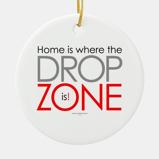 Skydiving Drop Zone Keramisch Ornament (Voorkant)