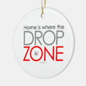 Skydiving Drop Zone Keramisch Ornament (Links)