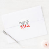 Skydiving Drop Zone Ronde Sticker (Envelop)