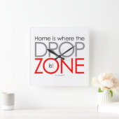 Skydiving Drop Zone Vierkante Klok (Huis)