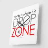 Skydiving Drop Zone Vierkante Klok (Hoek)