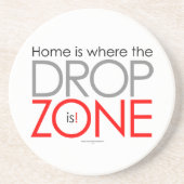 Skydiving Drop Zone Zandsteen Onderzetter (Voorkant)