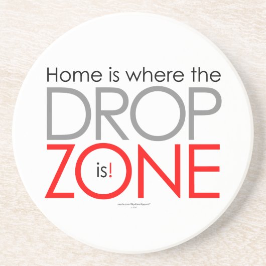 Skydiving Drop Zone Zandsteen Onderzetter (Voorkant)