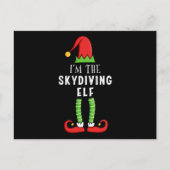 Skydiving Elf-kerstcadeau Briefkaart (Voorkant)