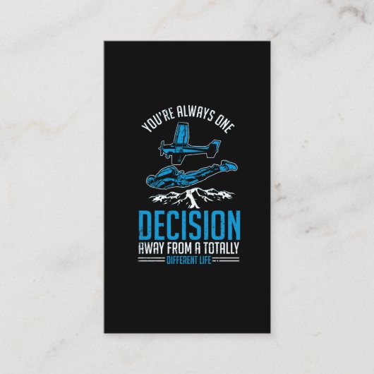 Skydiving Extreme Sport Lover Hobby Paraglider Visitekaartje (Voorkant)