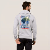 Skydiving-Feel Freedom Above Clouds | Men Full-zip Hoodie (Achterkant volledig)