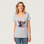 Skydiving-Feel Freedom Above Clouds | Women V-Neck T-shirt (Voorkant volledig)