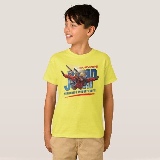 Skydiving-Feel Freedom Above the Clouds | Kids T-shirt (Voorkant volledig)