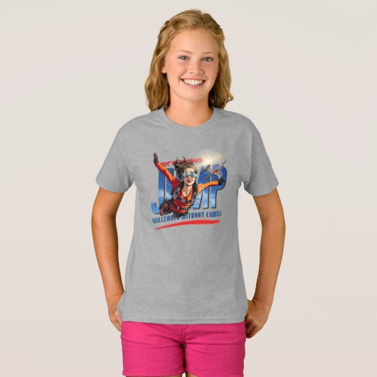 Skydiving-Feel Freedom Above the Clouds | Kids T-shirt (Voorkant volledig)