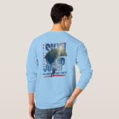 Skydiving-Feel Freedom Above the Clouds | Men L. S T-shirt (Achterkant volledig)