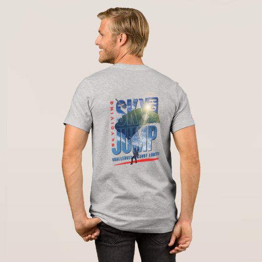 Skydiving-Feel Freedom Above the Clouds | Men's Tri-Blend Shirt (Voorkant)