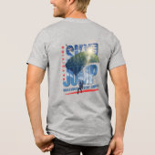 Skydiving-Feel Freedom Above the Clouds | Men's Tri-Blend Shirt (Achterkant)